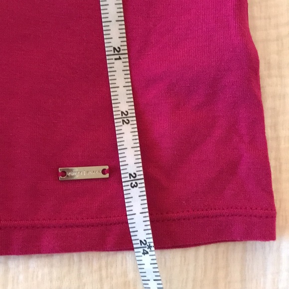 White House Black Market Fuchsia 3/4 Sleeve scoop-back neckline lightweight Top - Picture 10 of 12